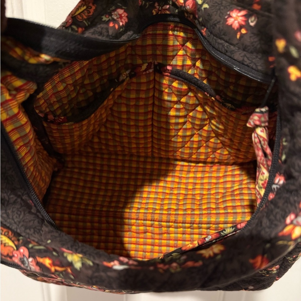 Vera Bradley Floral Shoulder Bag - Brown and Multicolor - Picture 9 of 10